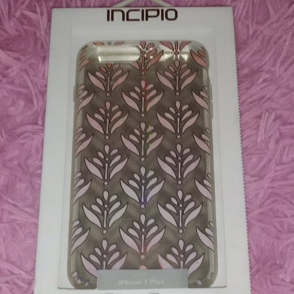 INCIPIO Designer Series Phone Case for iPhone 7 Plus Pink and Silver